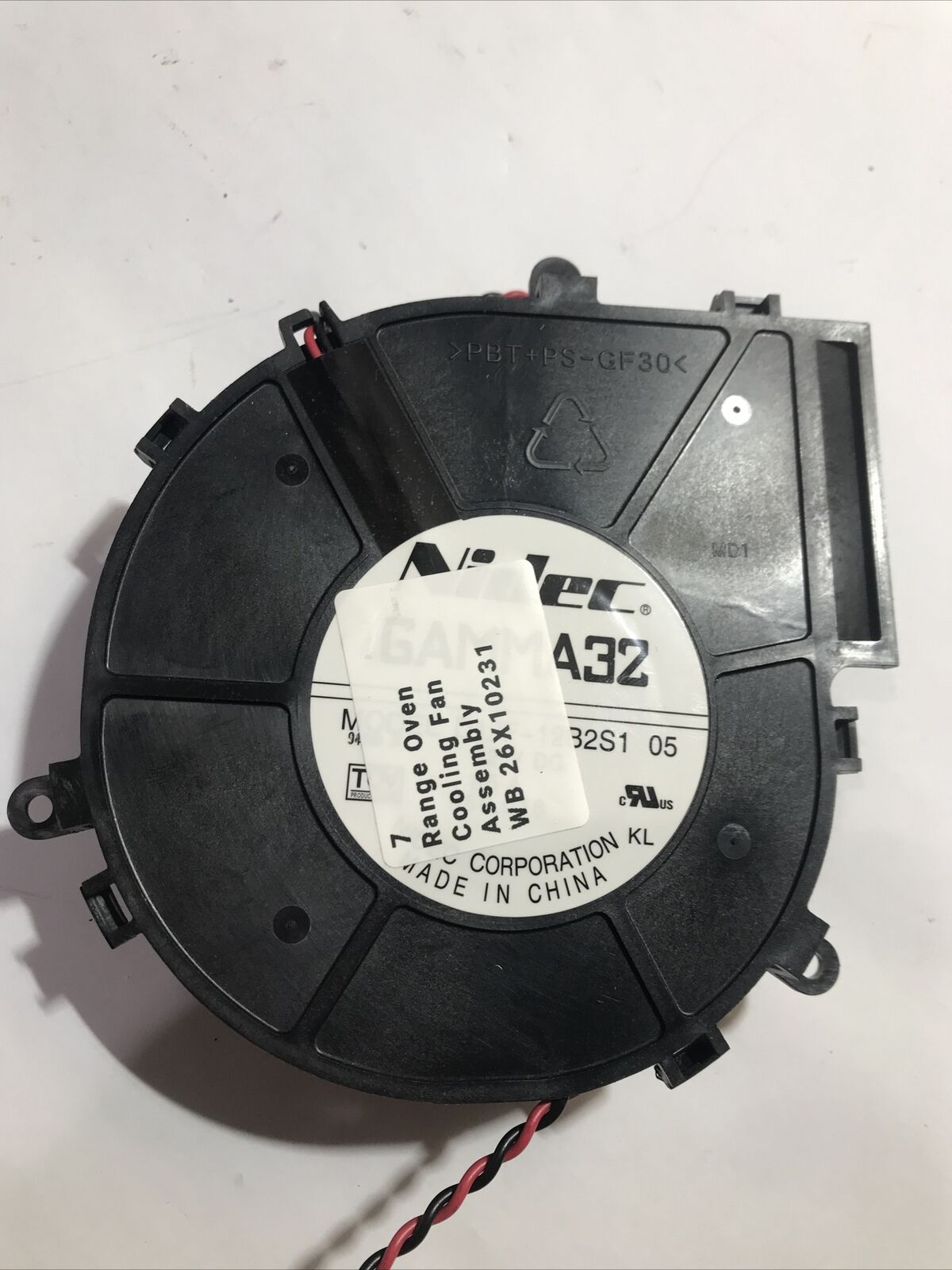 GE Range Oven Cooling Fan Assembly WB26X10231 GE Range Oven Cooling Fan Assembly WB26X10231